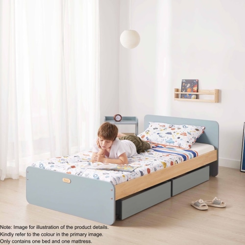 Childs single bed with hot sale mattress